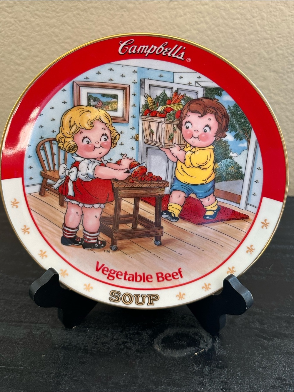 Danbury Mint Campbell Soup Collector Plate Featuring the Campbell Soup kids